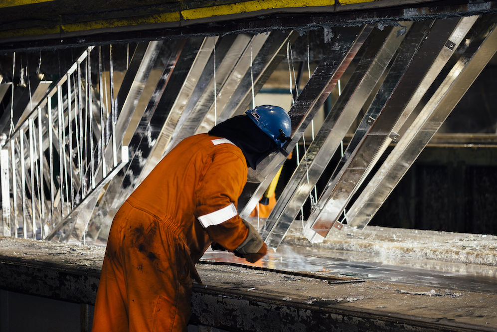 Galvanising steel store